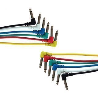 Cable jack 1/4 pulgada - jack 1/4 pulgada acodado varios colores