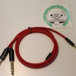 Cable adaptador mini jack a 2 jack 6,3